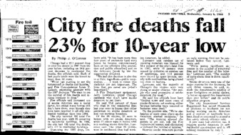 City fire deaths fall 23% for 10-year low thumbnail